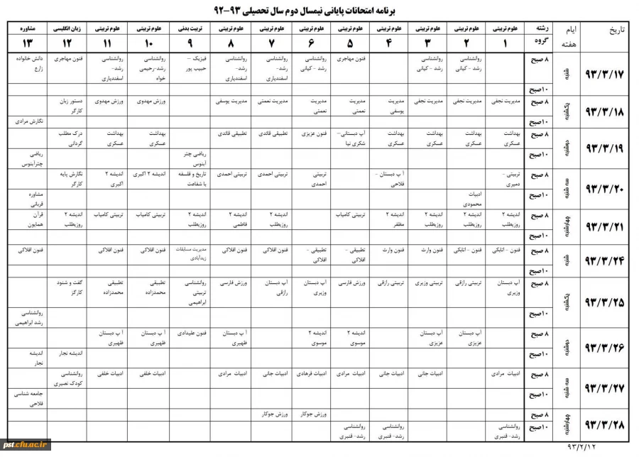 برنامه پیوسته 922