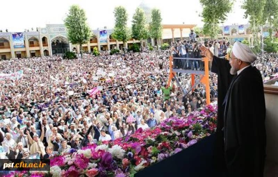 حضور دانشجویان دانشگاه فرهنگیان شهید مطهری شیراز در مراسم استقبال از رئیس جمهور محترم