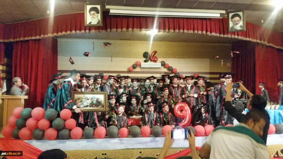 برگزاری جشن فارغ التحصیلی دانش آموختگان ورودی 94 با حضور عوامل صدا و سیما، نماینده محترم مقام معظم رهبری در دانشگاه فرهنگیان فارس ، دکتر نوبخت سرپرست سابق مرکز ،دکتر علیدادی سرپرست محترم دانشگاه و اساتید و همکاران مرکز شهید مطهری (ره) شیراز