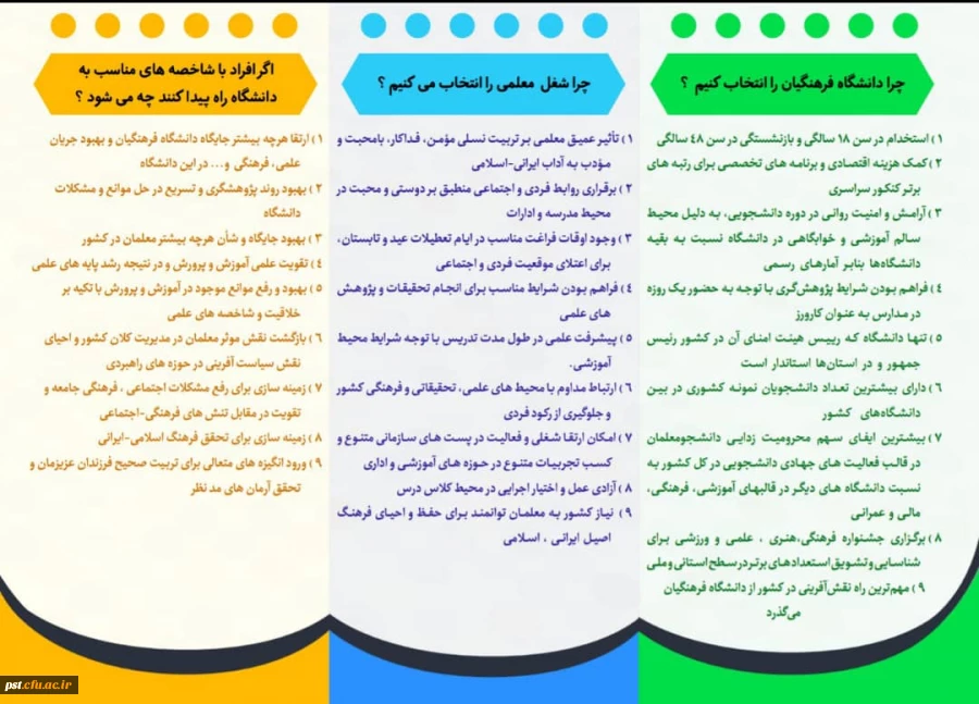 چرا دانشگاه فرهنگیان؟چرا شغل معلمی را انتخاب کنیم؟