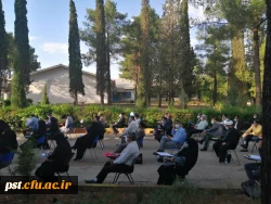 جلسه اساتید مرکز آموزش عالی شهید مطهری عصر یکشنبه به مناسبت آغاز سال تحصیلی جدید ، با رعایت پروتکل های بهداشتی و در فضای باز برگزار گردید