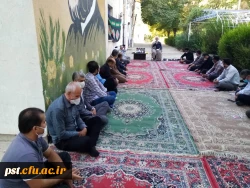 برگزاری مراسم زیارت عاشورا و گرامیداشت هفته دفاع مقدس همکاران اداری با حضور حجت الاسلام والمسلمین حاج آقا جعفری مسئول محترم نهاد نمایندگی مقام معظم رهبری در دانشگاه فرهنگیان فارس مورخ 1399/0702