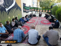مراسم زیارت عاشورا کارکنان به مناسبت اربعین حسینی (ع ) با حضور مسئول محترم نهاد نمایندگی مقام معظم رهبری در دانشگاه فرهنگیان فارس حجت الاسلام والمسلمین حاج آقا جعفری در واحد شهید مطهری شیراز  