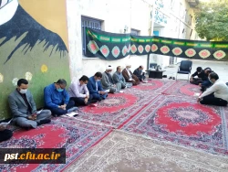 مراسم زیارت عاشورا کارکنان به مناسبت اربعین حسینی (ع ) با حضور مسئول محترم نهاد نمایندگی مقام معظم رهبری در دانشگاه فرهنگیان فارس حجت الاسلام والمسلمین حاج آقا جعفری در واحد شهید مطهری شیراز  