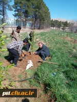 گرامیداشت هفته منابع طبیعی و روز در ختکاری با غرس نهال توسط ریاست  محترم دانشگاه و همکاران 