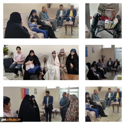 دیدار مسئولین دانشگاه فرهنگیان فارس با خانواده شهید احمد خانچی 