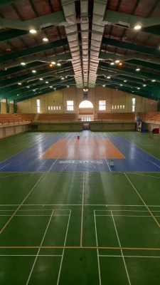 پایان نصب کف پوش سالن ورزشی