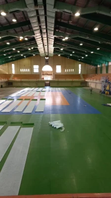 پایان نصب کف پوش سالن ورزشی