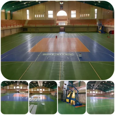 پایان نصب کف پوش سالن ورزشی