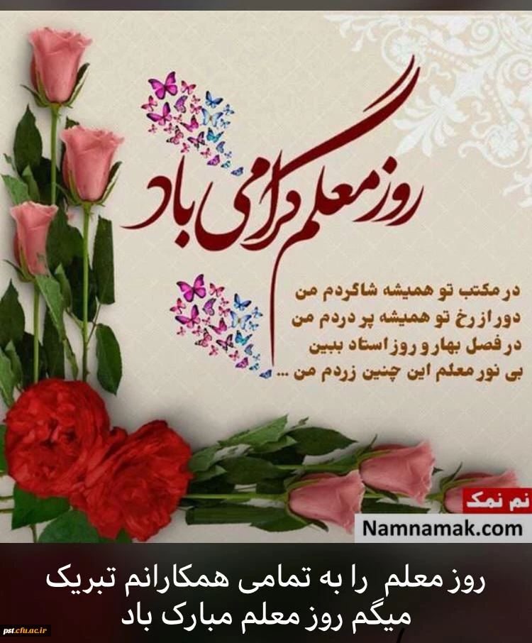 پیام تبریک دکتر فرشاد عامری فر سرپرست واحد شهید مطهری شیراز به مناسبت ۱۲ اردیبهشت ماه (روز معلم) 2