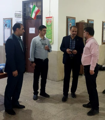 بازدید دکتر میر یونسی از واحد شهید مطهری شیراز در راستای آماده سازی برگزاری آزمون اصلح 6